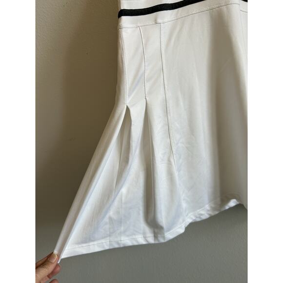 NEW White Tennis Dress Pleated Mini Sporty Golf Razor Back Preppy Active Comfy M - Picture 6 of 15